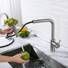 Brushed Kitchen Faucet 304 Stainless Steel Single Handle Mixer Tap Pull Out Kitchen Faucet