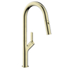 Luxury Gold Pull Down Taps Single Handle Kitchen Sink Mixer Brushed Gold Kitchen Faucet With Pull Down Sprayer
