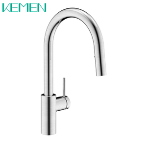 New Style Fashion Faucet SUS 304 Kitchen Faucet With 2 Function ABS Concealed Pull Down Sprayer Brushed Kitchen Mixers