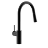 China Hot Sale One-handle Black Faucet High Arc Lead-free Kitchen Tap with Pull Down Spray 304 Stainless Steel Kitchen Faucets