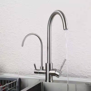 SUS304 Dual Handle Direct Drinking Water Hot Cold Kitchen Faucet 3 Way Water Purifier Faucet