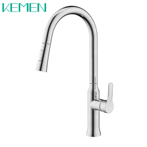 China Kitchen Faucet Pull Down 304 Stainless Steel Long Neck Kitchen Faucet Brushed Finish