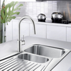 New Style Fashion Faucet SUS 304 Kitchen Faucet With 2 Function ABS Concealed Pull Down Sprayer Brushed Kitchen Mixers
