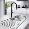 New Design Black Faucet 304 Stainless Steel Kitchen Tap Pull Down Kitchen Faucet with Concealed 2 Functions Sprayer