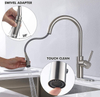 Amazon Hot Sale Kitchen Faucet Stainless Steel 304 Water Tap Pull Down Sprayer Kitchen Mixer Sink Faucets