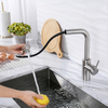 Simple Design Brushed Finished Kitchen Faucet Tap Stainless Steel 304 Kitchen Faucet Pull Out