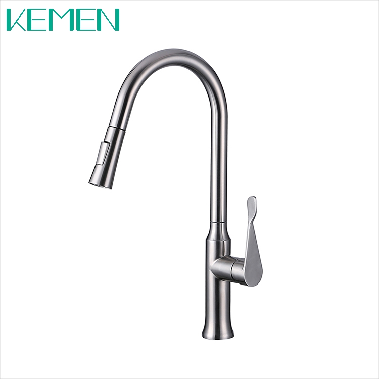 Wholesale Kitchen Sink Mixer Tap 304 Stainless Steel Faucet Pull Down Sprayer Kitchen Shower Faucet