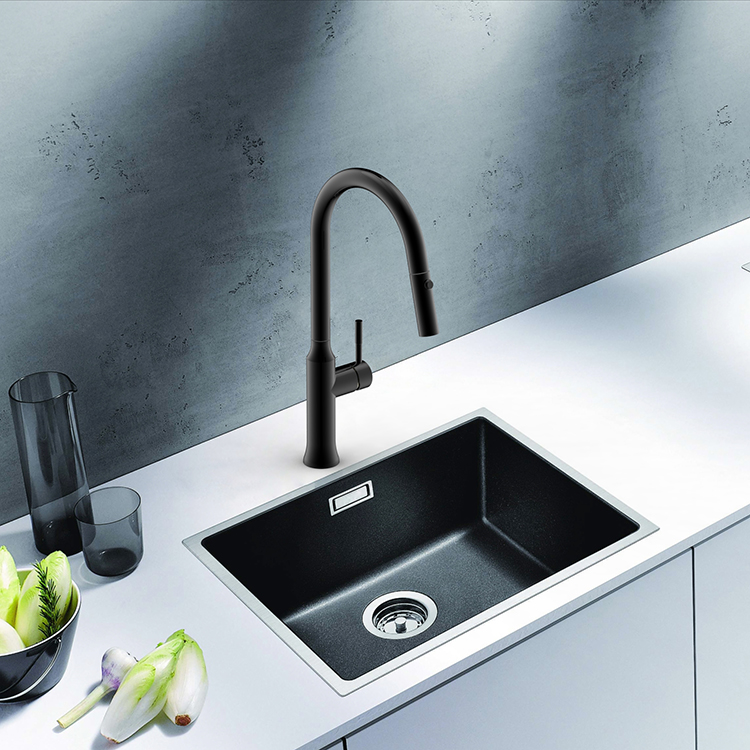 Modern Stainless Steel 304 Matt Black Pull Down Sink Tap Pull Out Kitchen Faucet